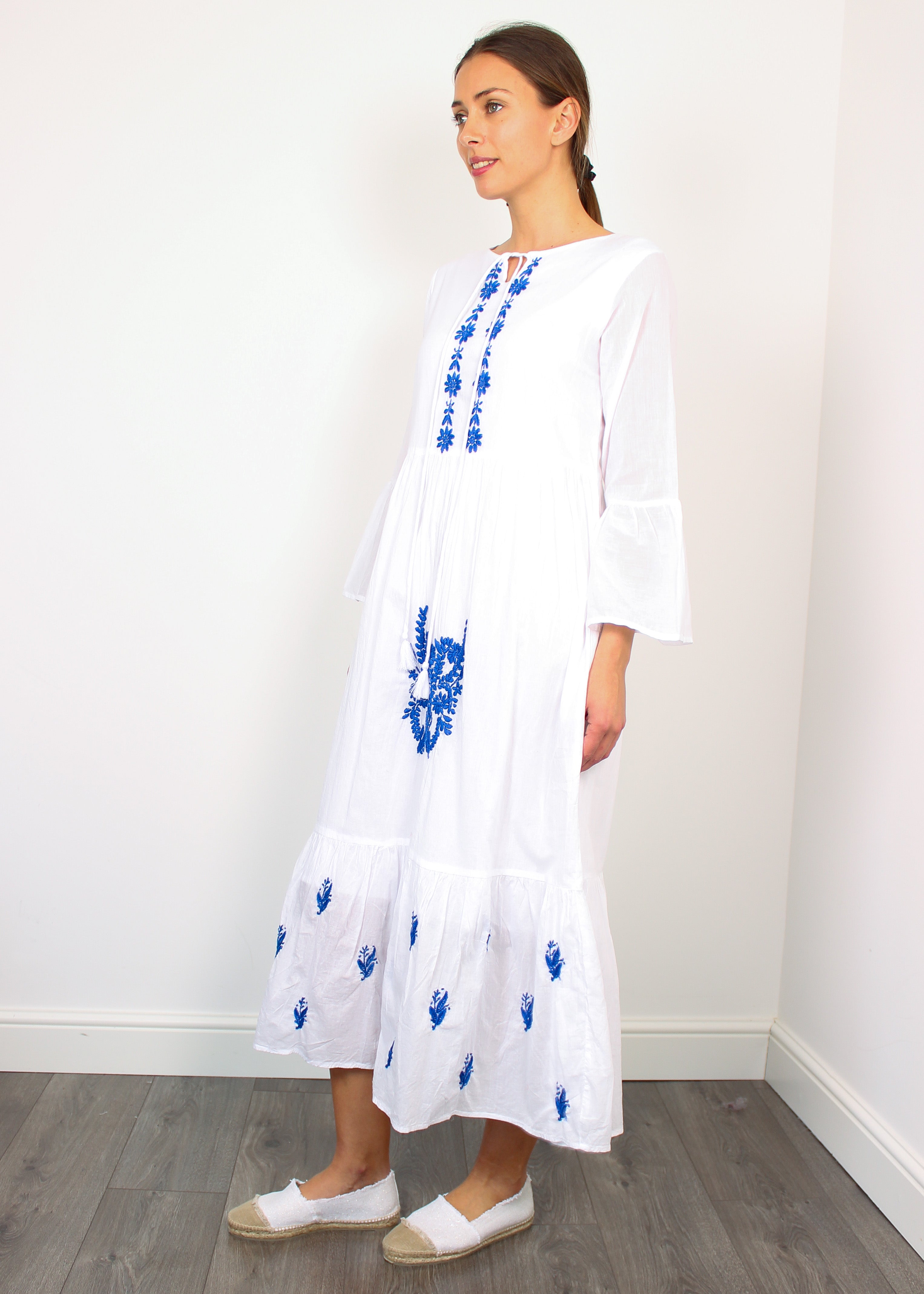 DREAM Dorothy dress in blue and white