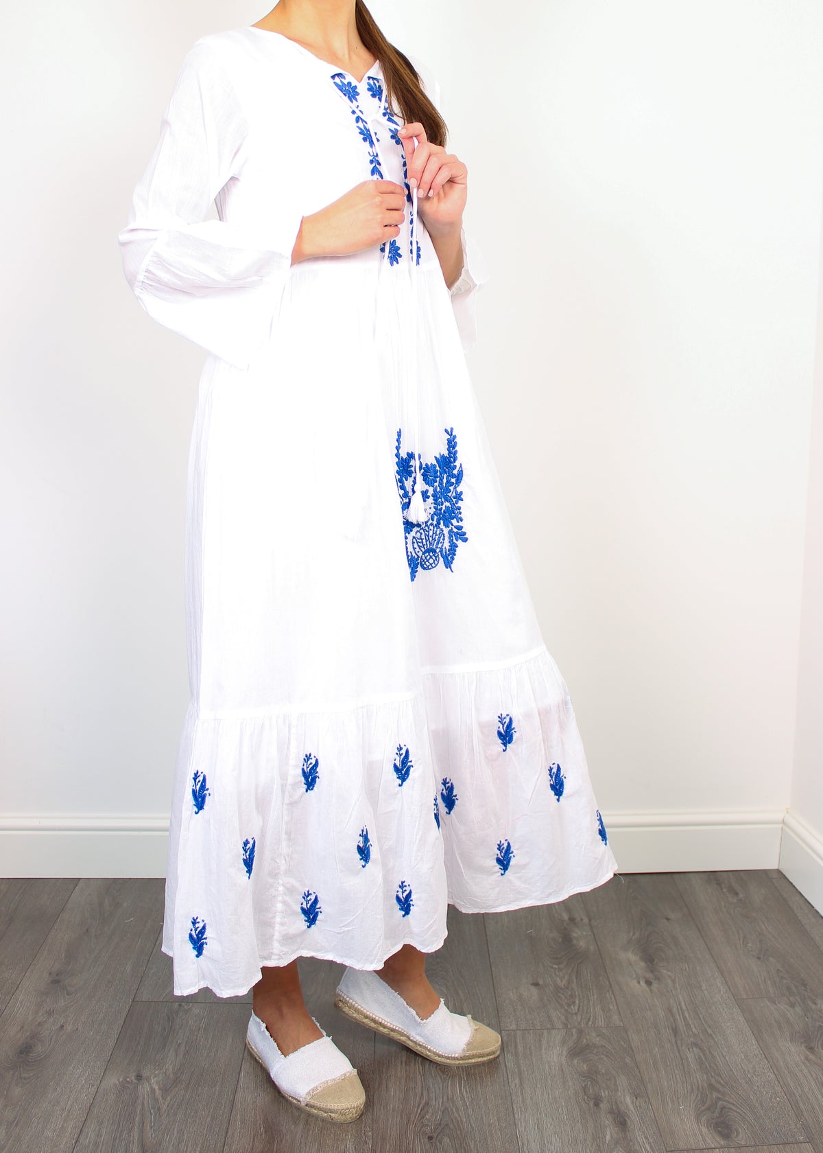 DREAM Dorothy dress in blue and white