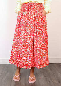 You added <b><u>GANNI F6899 Mini Floral Crepe Skirt in Orange</u></b> to your cart.