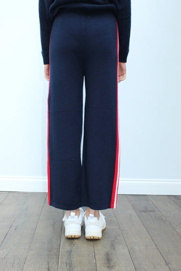 JU Side Swipe Cashmere Joggers in Navy