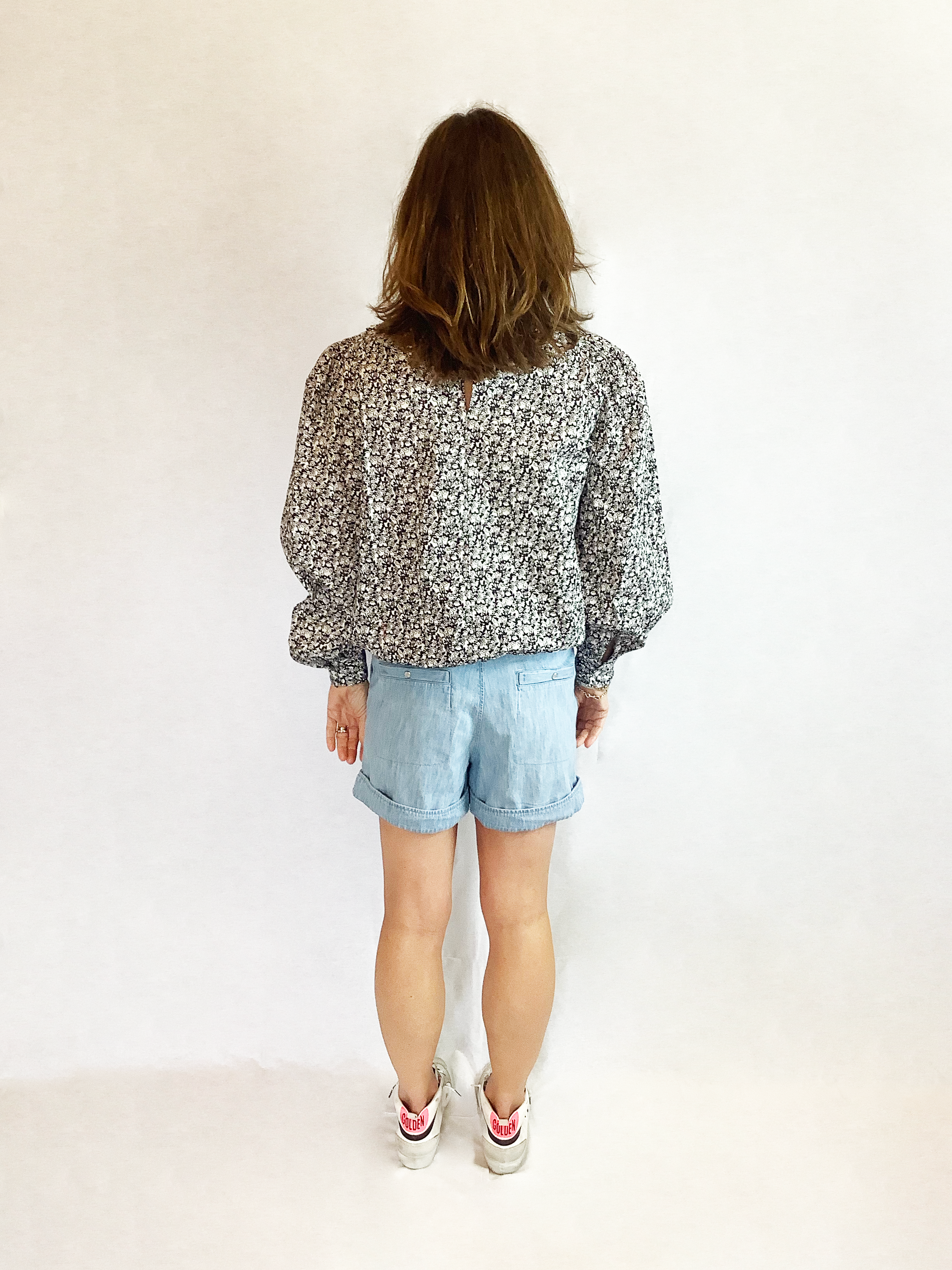 SLF Moana Frill Collar Top in Parchment