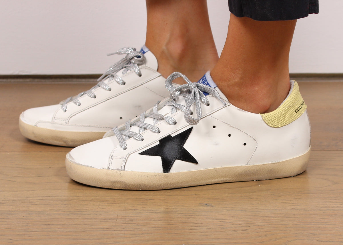 GG Super Star in White, Black, Light Green