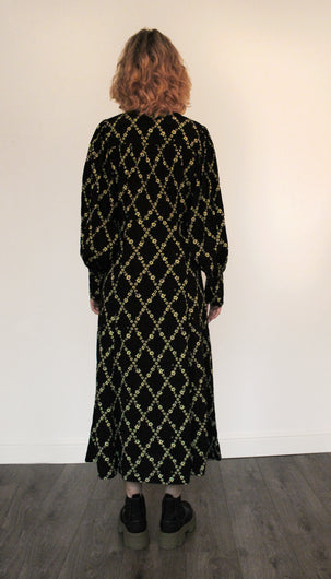 GANNI F6921 Printed Midi Dress in Margarita