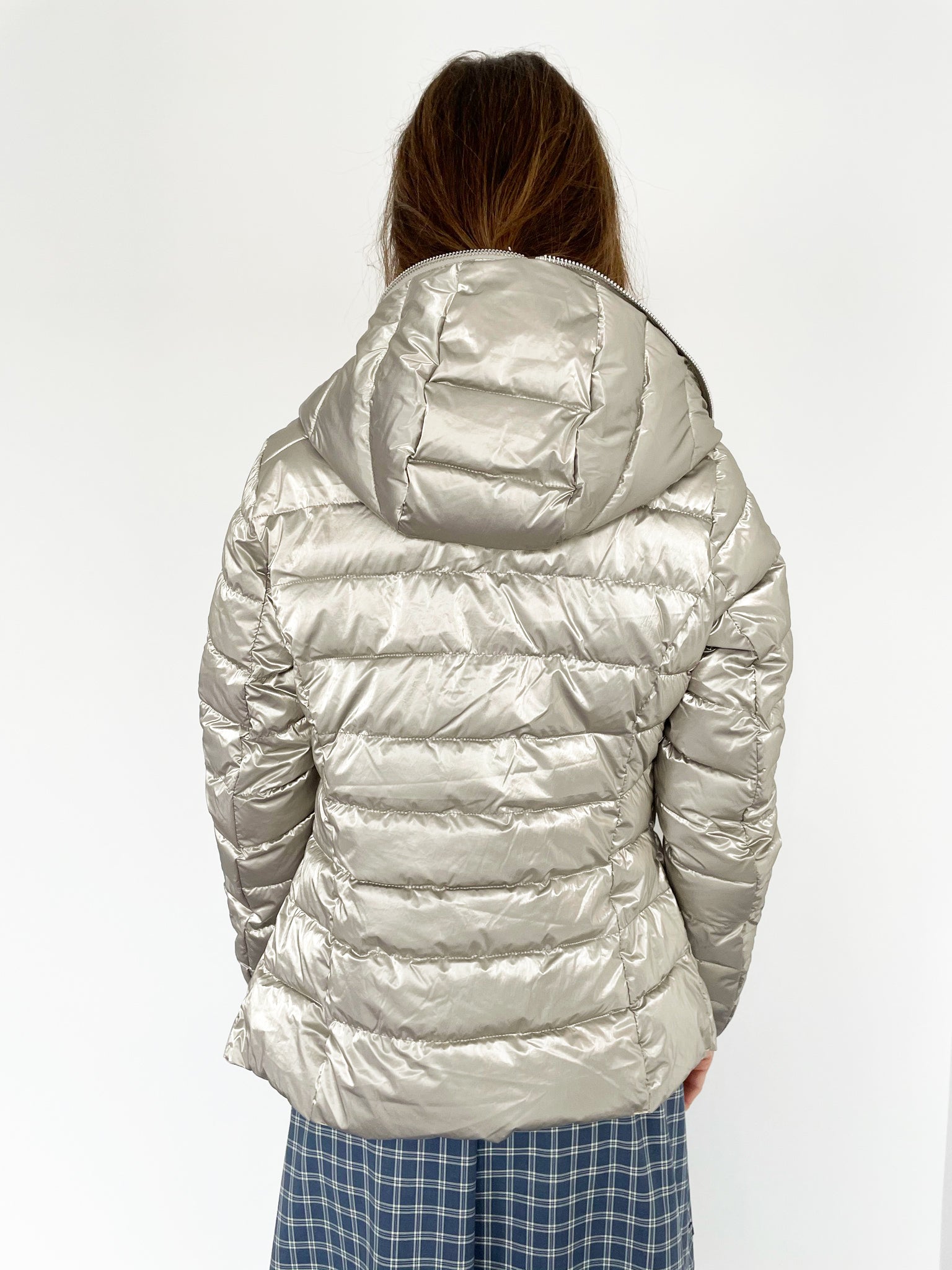 R&P Beldy Metallic Short Padded Jacket in Desert