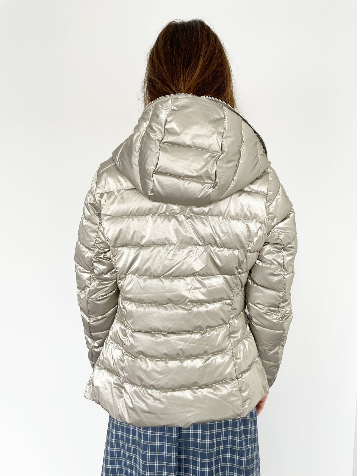 R&P Beldy Metallic Short Padded Jacket in Desert