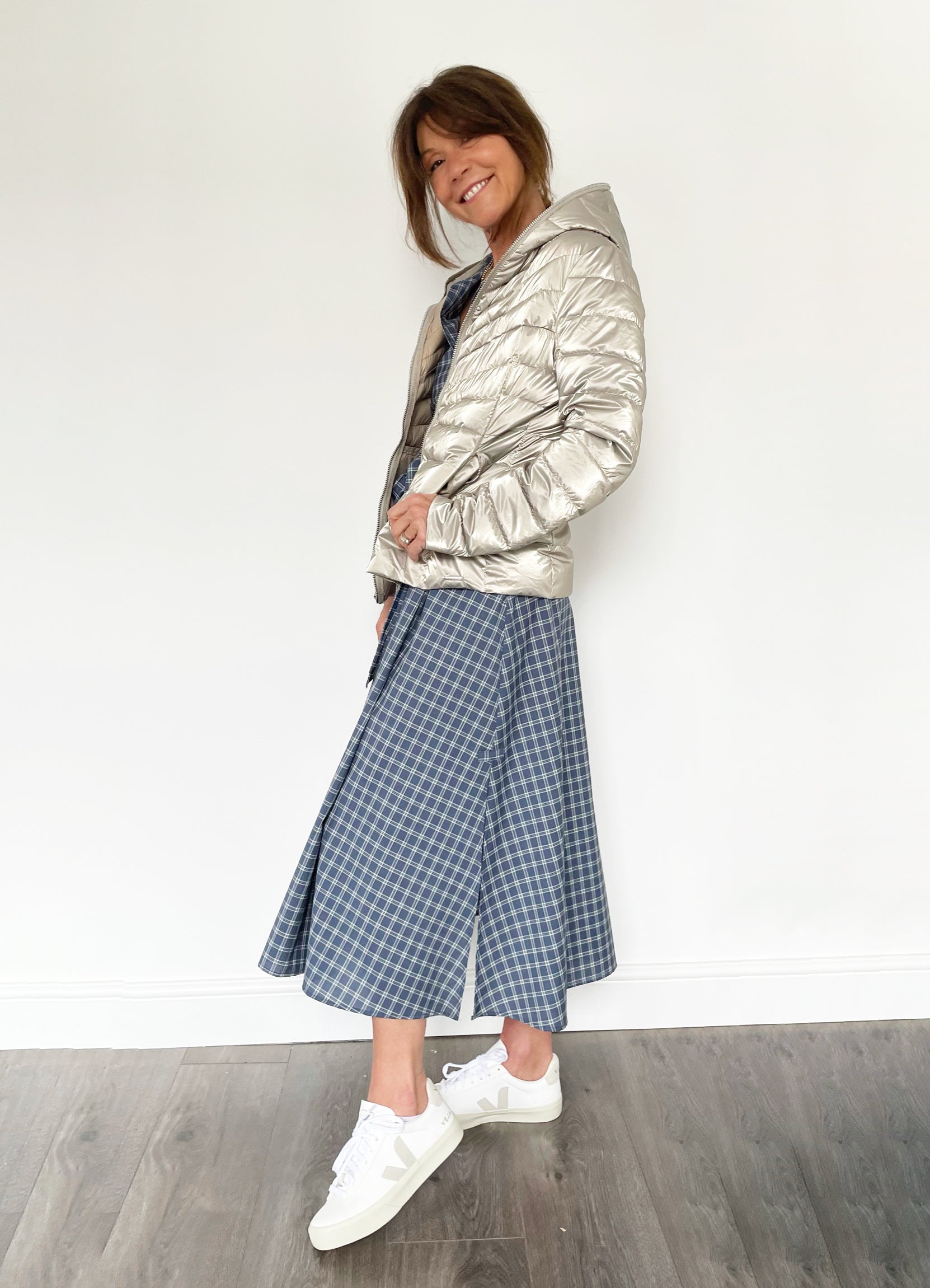 R&P Beldy Metallic Short Padded Jacket in Desert
