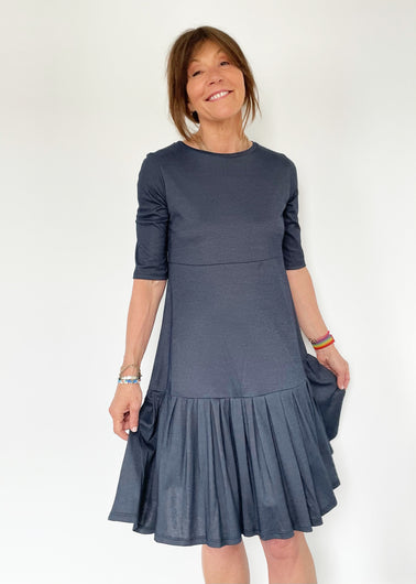 MM Navarra Jersey Dress in Blue