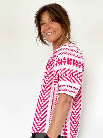 VELVET Zaria Top in Pink