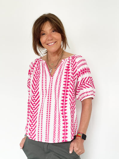 VELVET Zaria Top in Pink