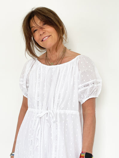 VELVET Adalyn Dress in White