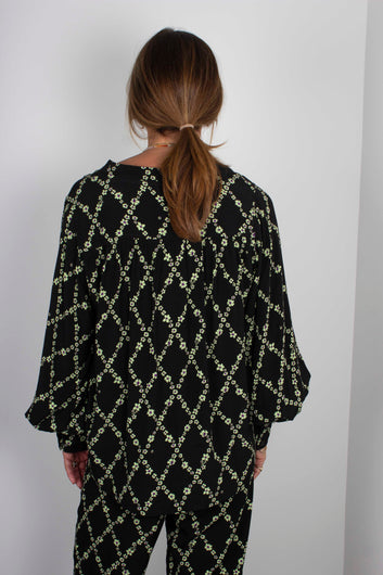 GANNI F6518 Gathered Blouse in Margarita