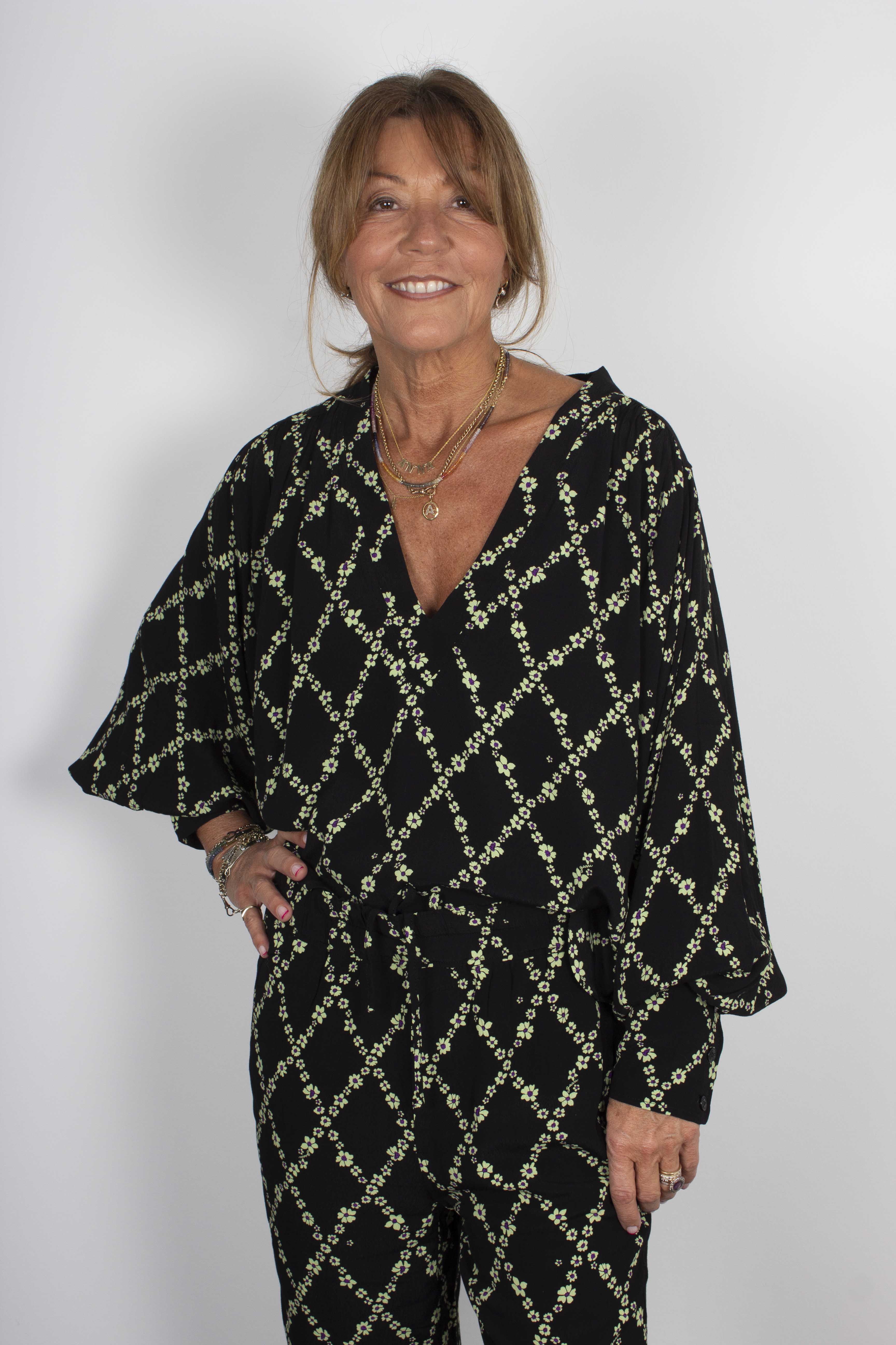GANNI F6518 Gathered Blouse in Margarita