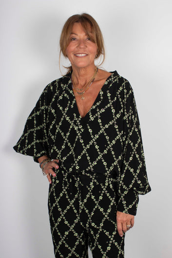 GANNI F6518 Gathered Blouse in Margarita