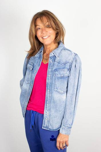 IM Tahisli Denim Shirt in Light Blue