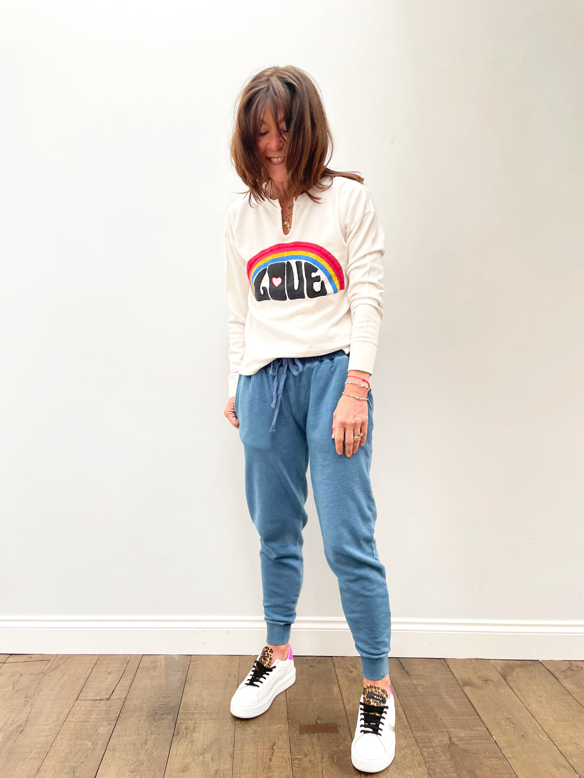 FIVE SWE2104 Love Sweat in Chalk