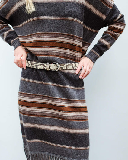SW Snake print belt