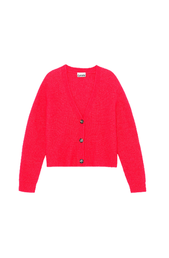 GANNI K1575 Soft Wool Knit in Shocking Pink