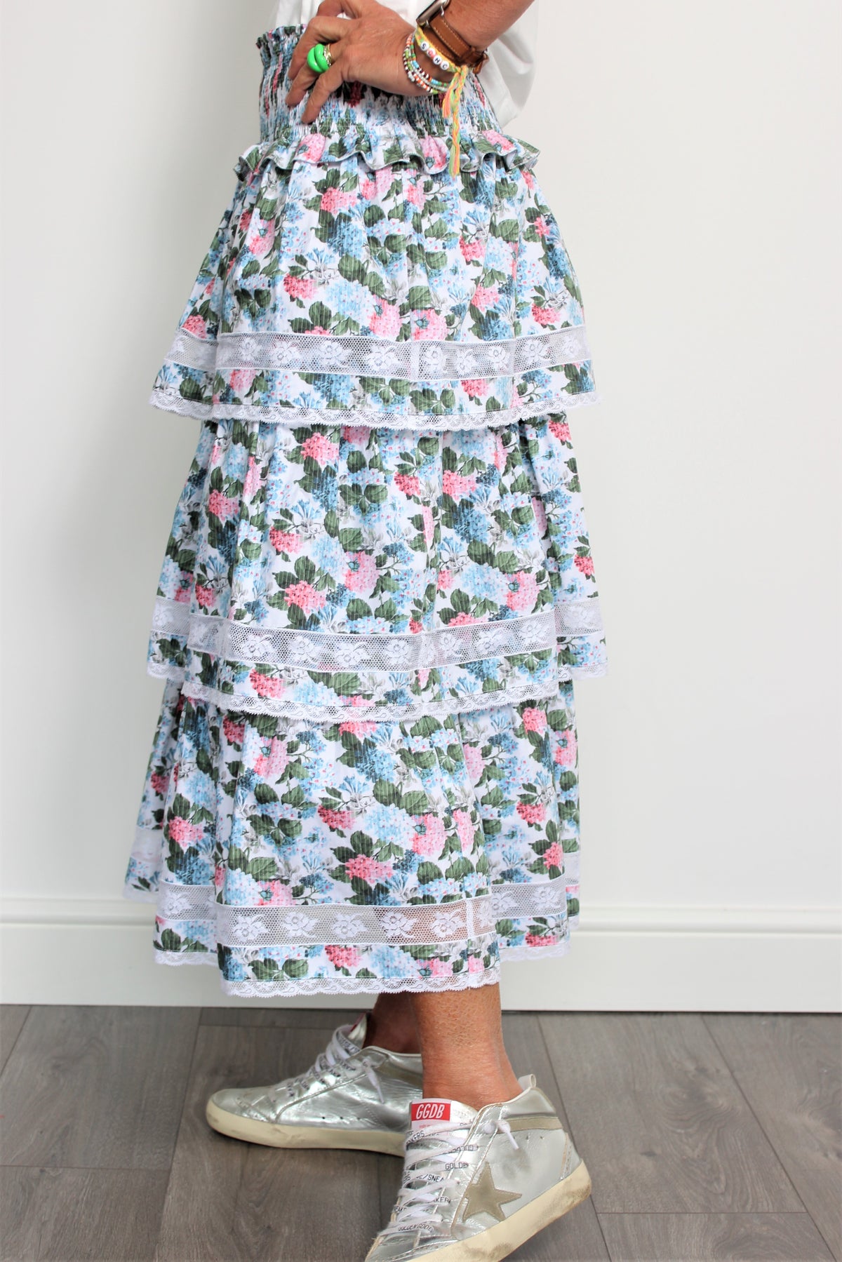 Loretta Caponi Flavia floral-print skirt