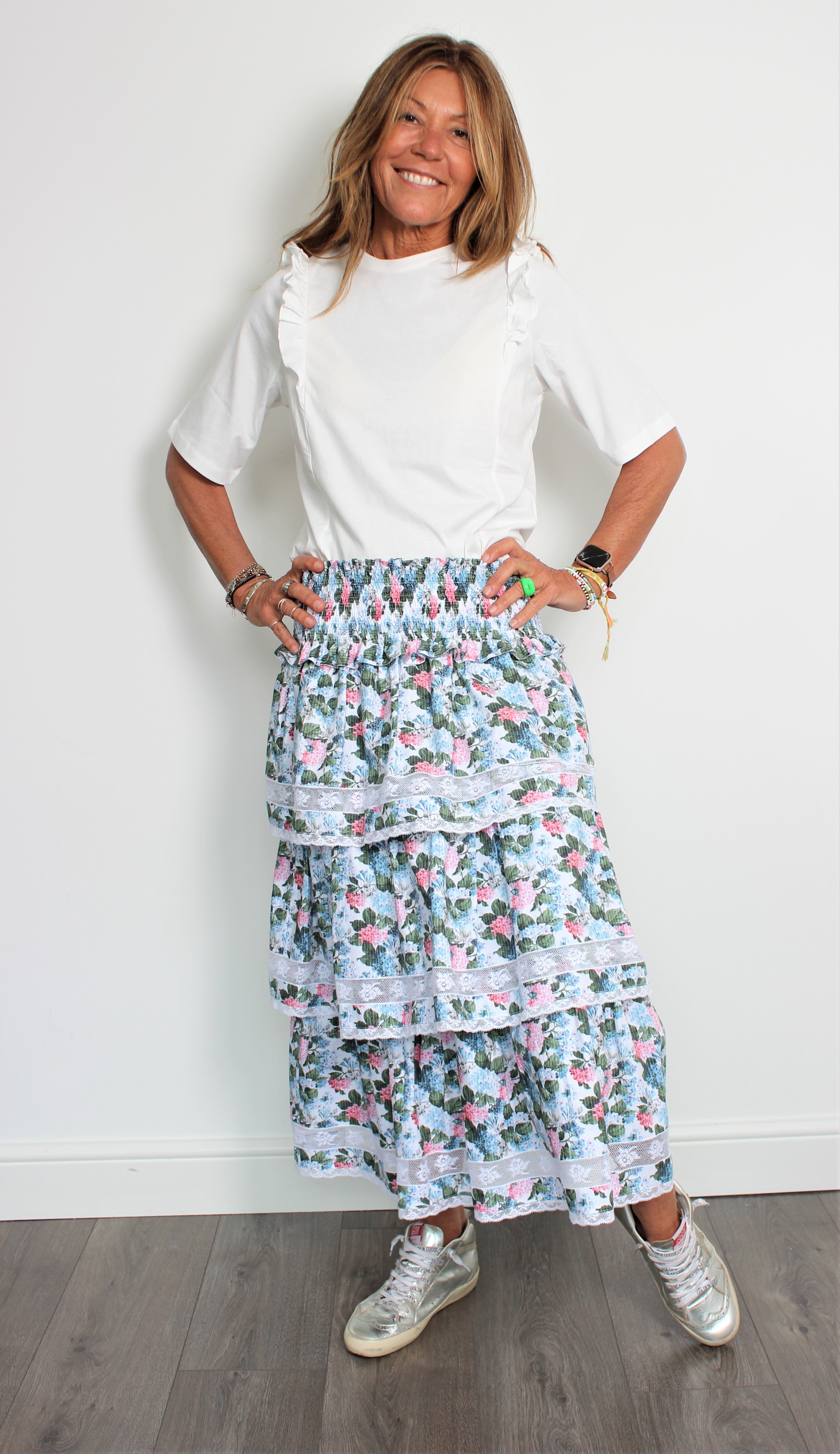 Loretta Caponi Flavia floral-print skirt