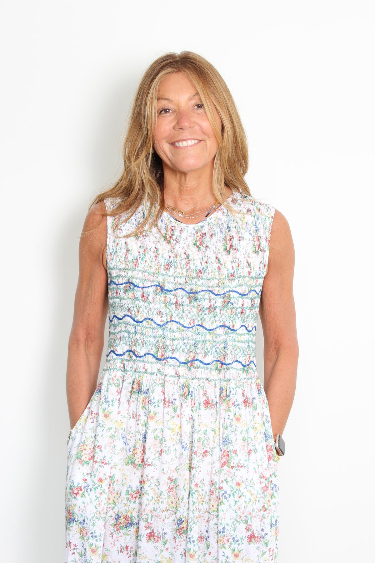Loretta Caponi Gioia floral-print cotton maxi dress