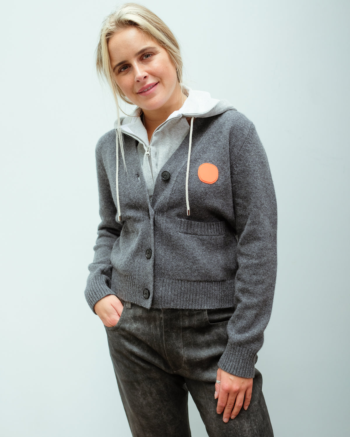 VB Hoodie dickey in grey