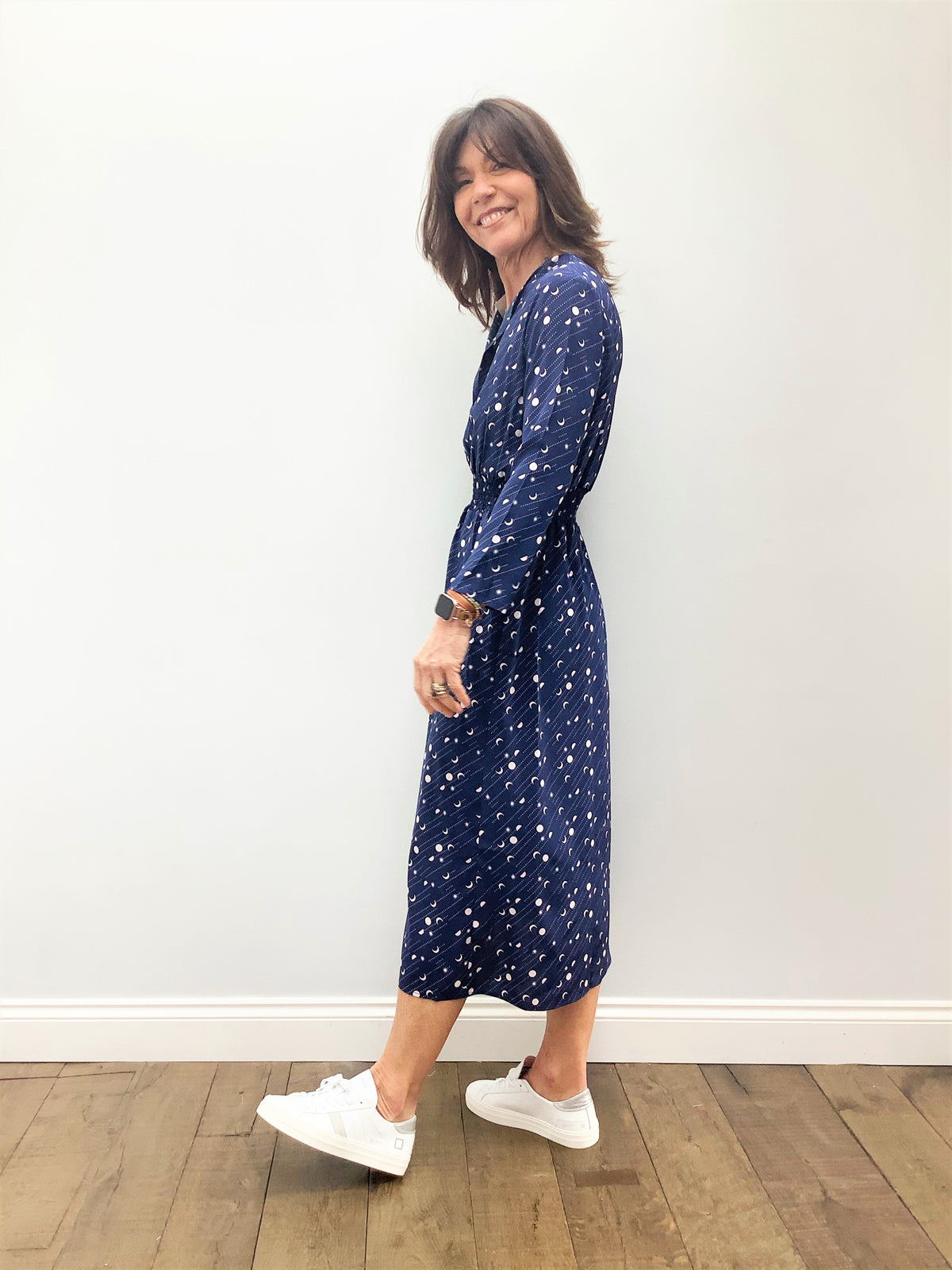 PPL Tiffany Dress in Magic Moons 02 in Midnight Blue