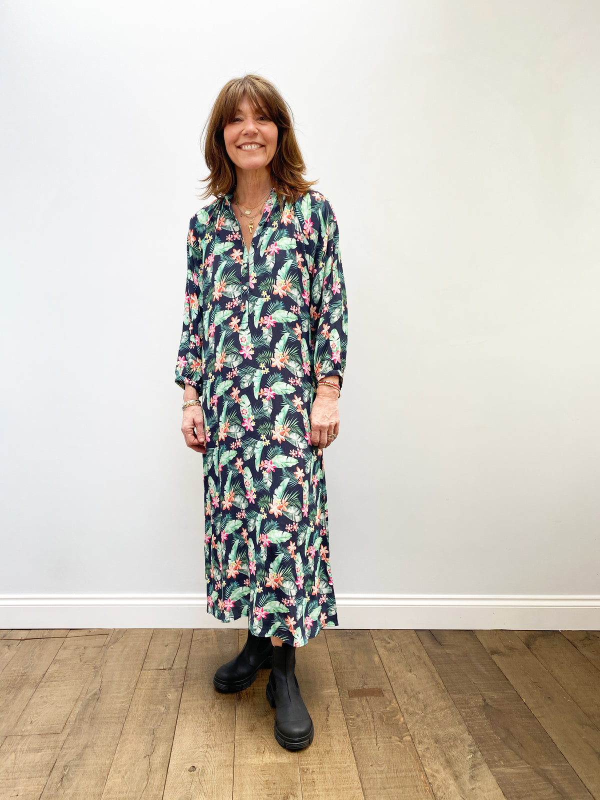PPL Zion Dress in Tropical 02 Multi on Black