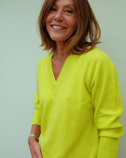 R&B Gio cashmere in lime