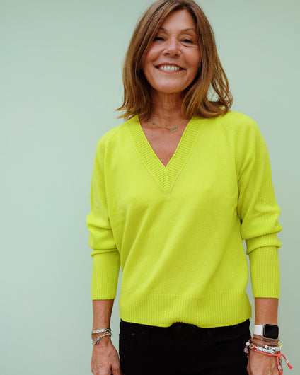 R&B Gio cashmere in lime