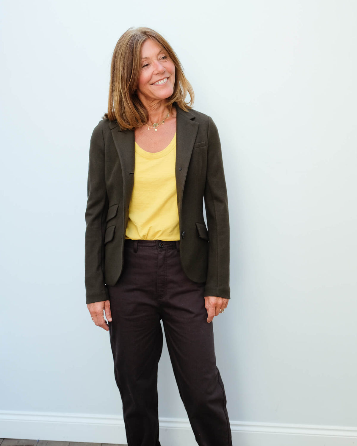 R&B Slade blazer in army green