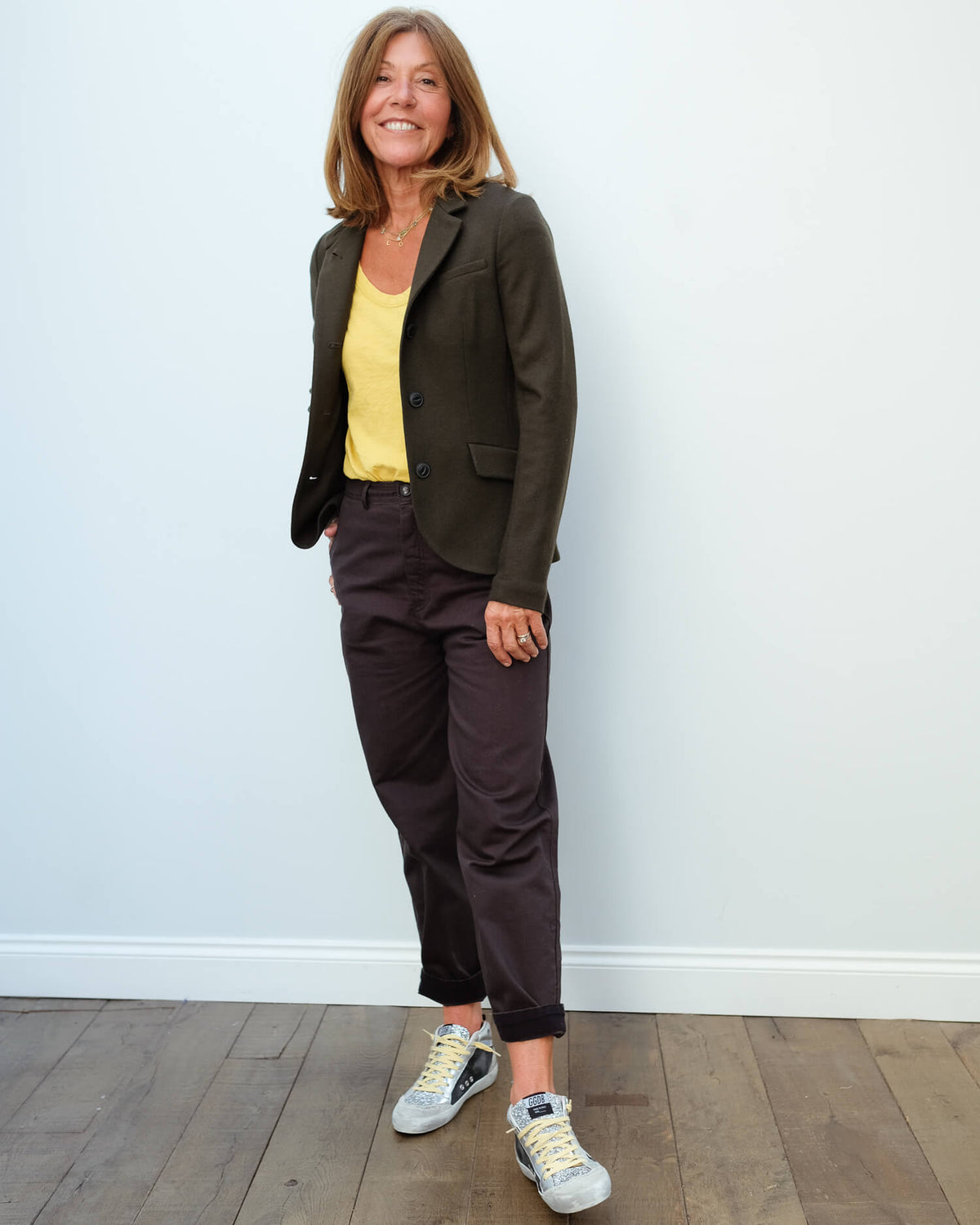 R&B Slade blazer in army green