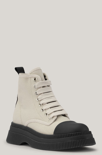 GANNI S1760 Creepers Boot in Egret