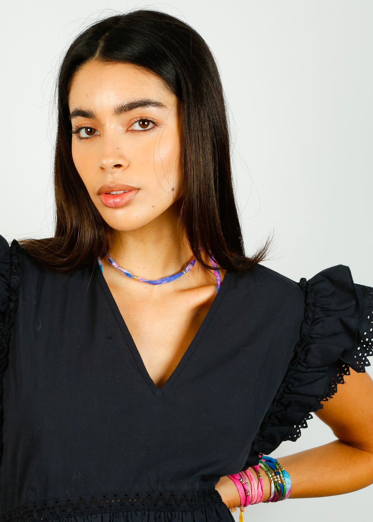 Victoria Leivissa Sari  Link Bracelet in Multi Blue