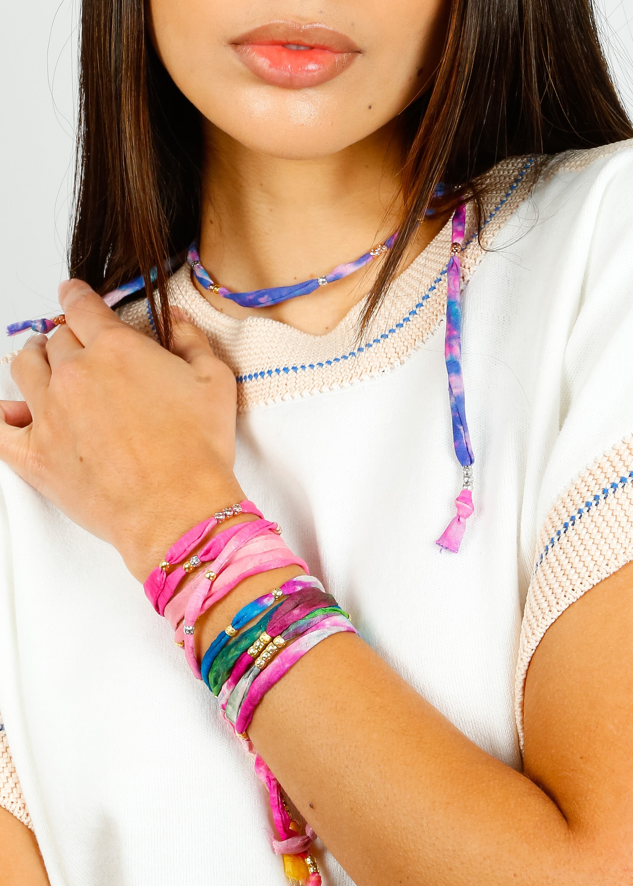 Victoria Leivissa Sari Link Bracelet in Rainbow