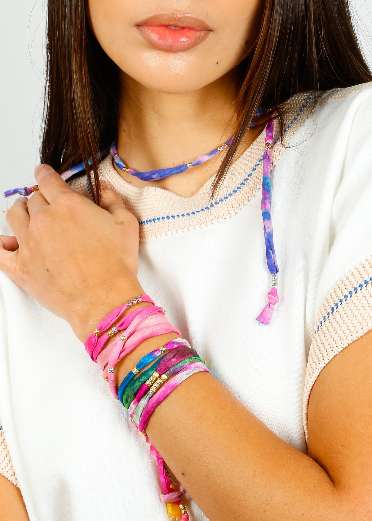 Victoria Leivissa Sari Link Bracelet in Rainbow