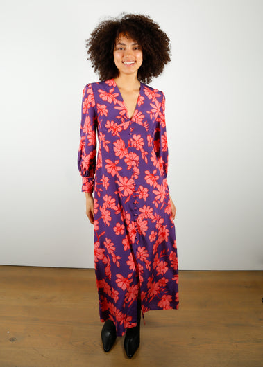 PPL Opal Dress in Sketch Floral 05 Coral