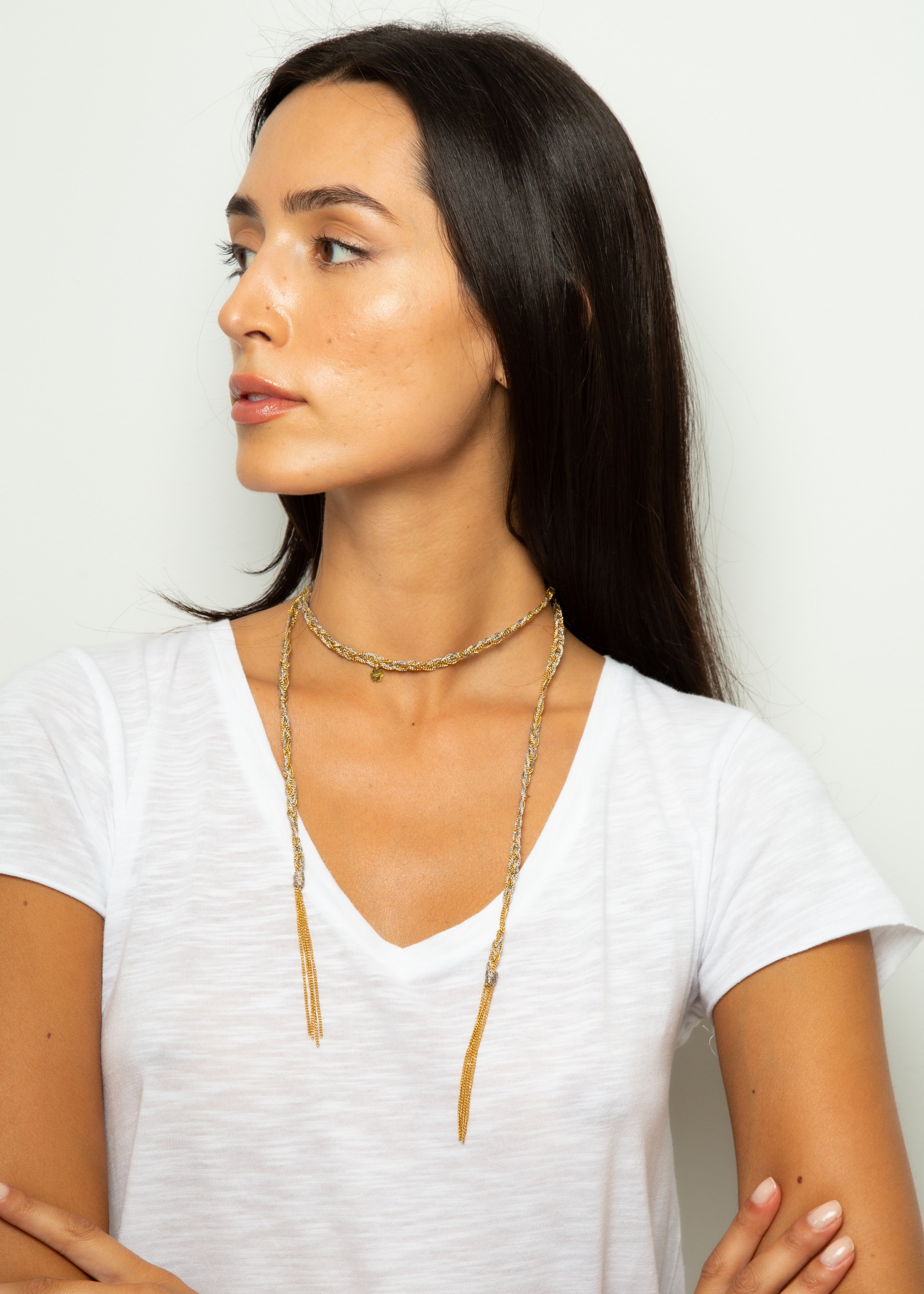HABAHA Agnes Multi Wrap Necklace/Bracelet in Silver, Gold
