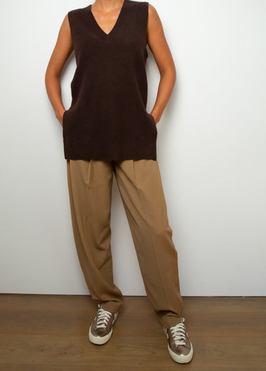 360 Fernanda V Neck Vest in Cafe Noir