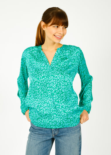 PPL Sandy Open Shirt in Leo 03 Blue