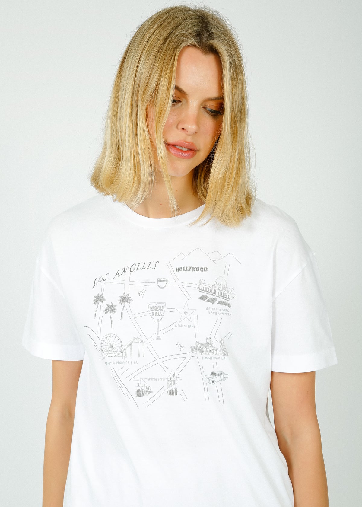 R&B Mica City Tee in  White