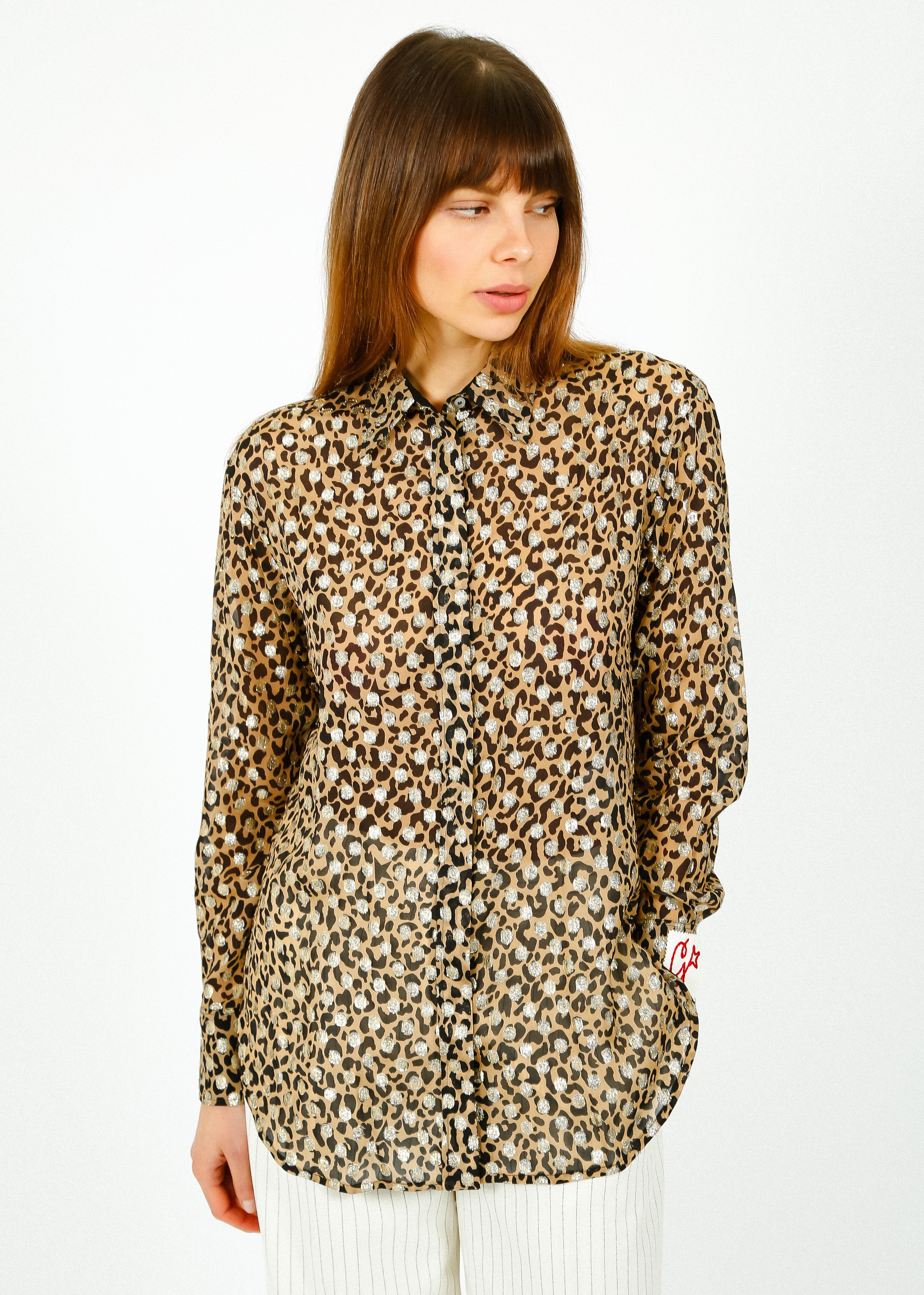 GG Leopard Boyfriend Shirt