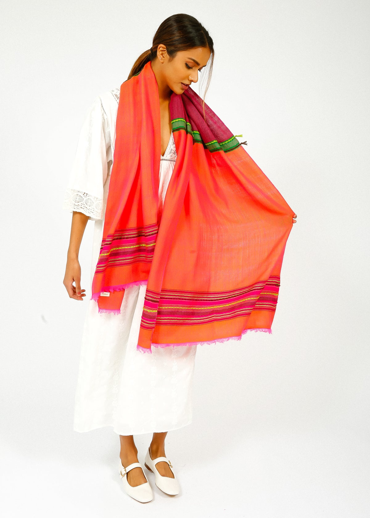 ANNA 003 Himalaya Scarf in Pink