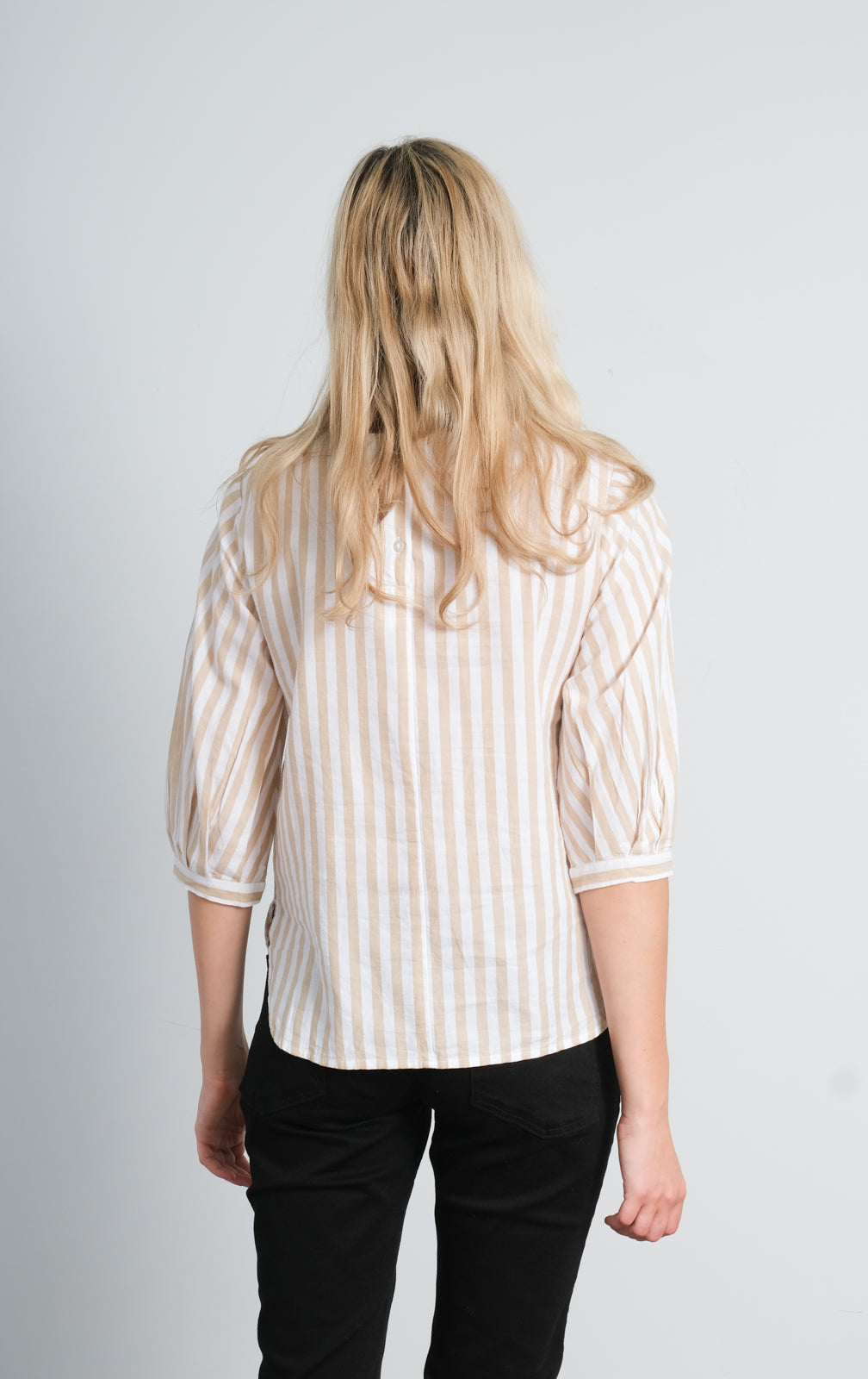 SLF Lilo stripe top in curds + whey