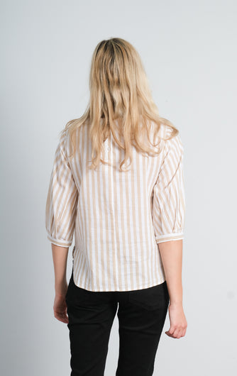 SLF Lilo stripe top in curds + whey