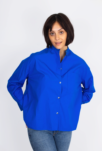 BR Gorky Cotton Shirt in Sea