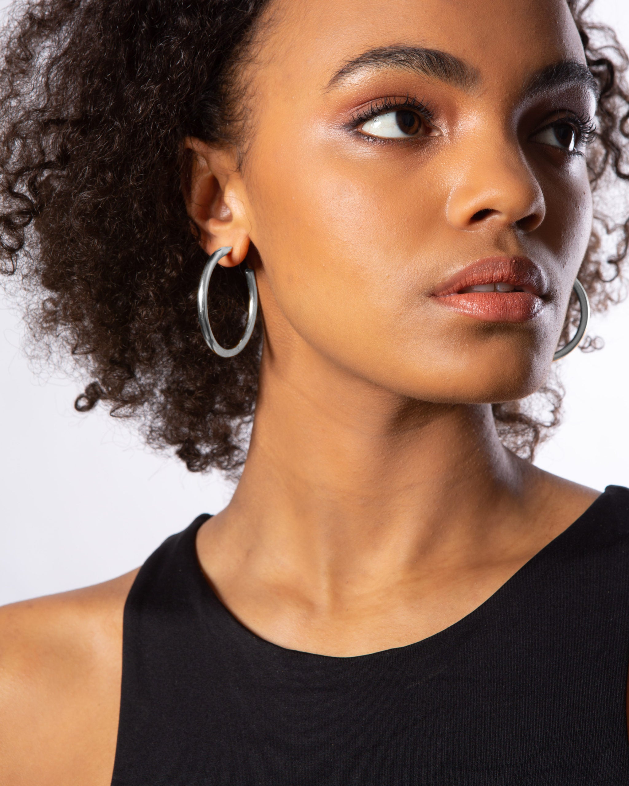 Tilly Sveaas Classic 4cm Silver Hoops
