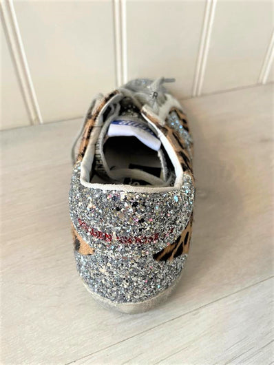 GG Superstar 102 in Leopard with Glitter Star and Heel