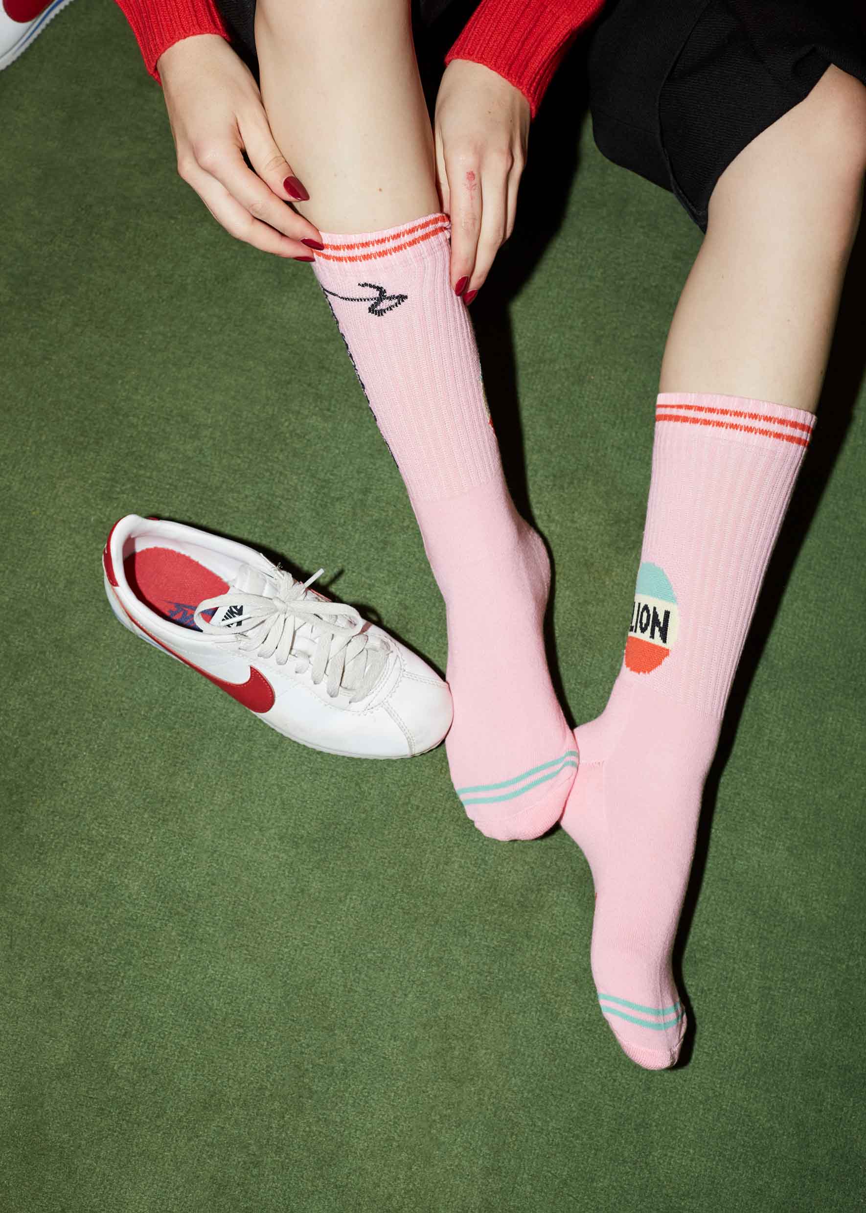 BF Lion Sock in Pink