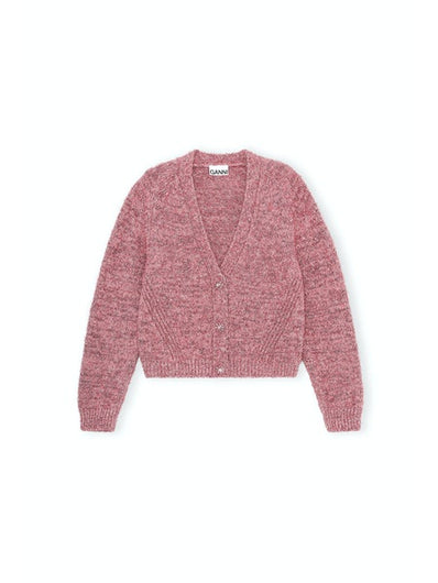 GANNI K1545 Chunky Glitter Knit in Pink Nectar