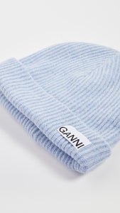 You added <b><u>GANNI A3533 Rib Knit Beanie in Heather</u></b> to your cart.